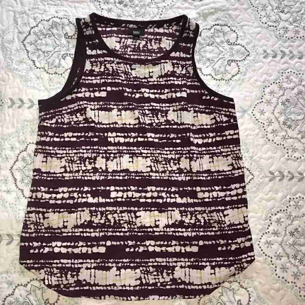 Old Navy Purple and Cream Striped Tank Top